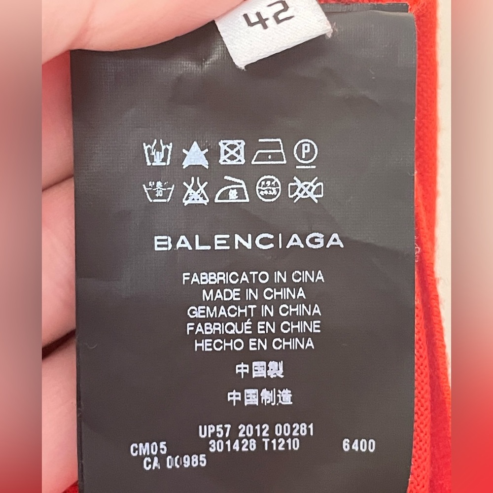 Balenciaga Sweater Dress Virgin Wool Valentine Red Mini - Picture 14 of 16